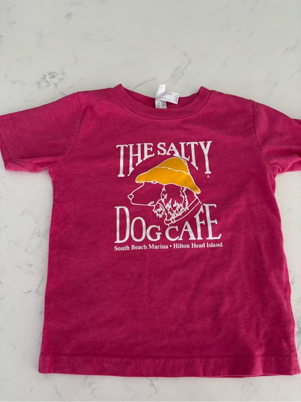 Rabbit Skins Bright Pink 'The Salty Dog Cafe' Graphic Tee